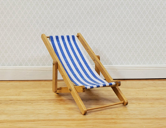 Dollhouse Beach Lounge Chair Folding 1:12 Scale Miniature Furniture - Miniature Crush