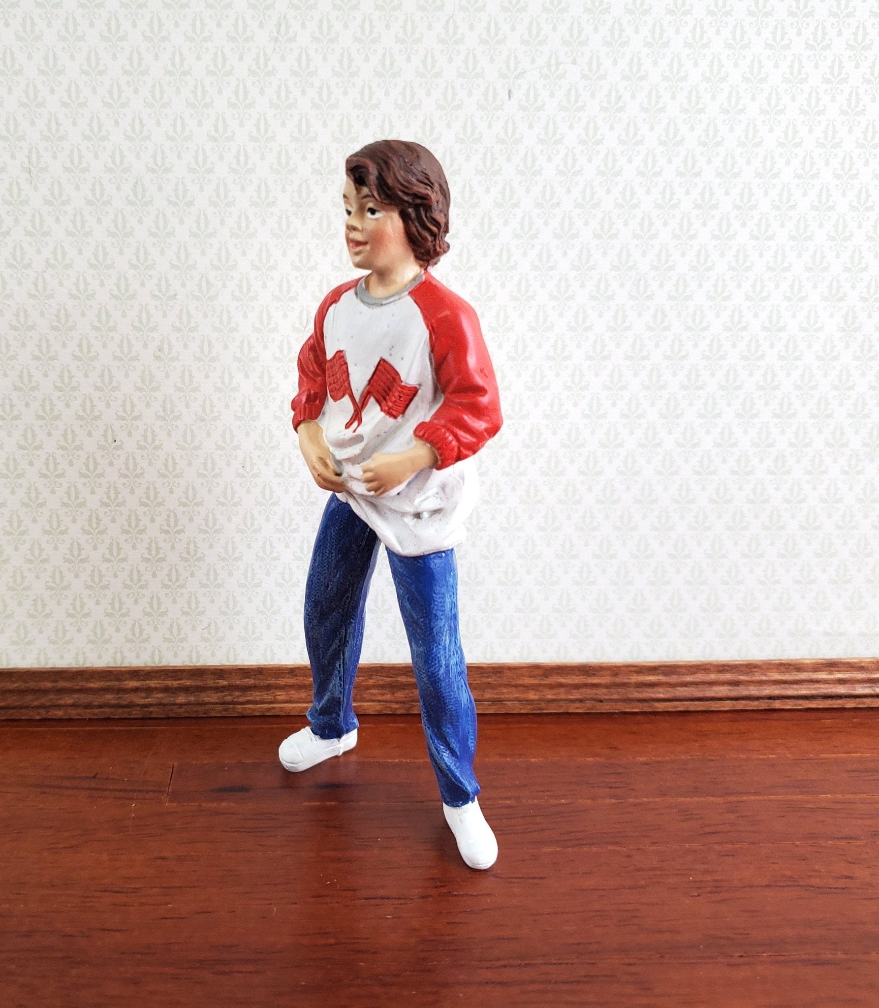 Dollhouse Boy Son Young Teenager Brother Resin Modern Standing 1:12 Scale Miniature - Miniature Crush