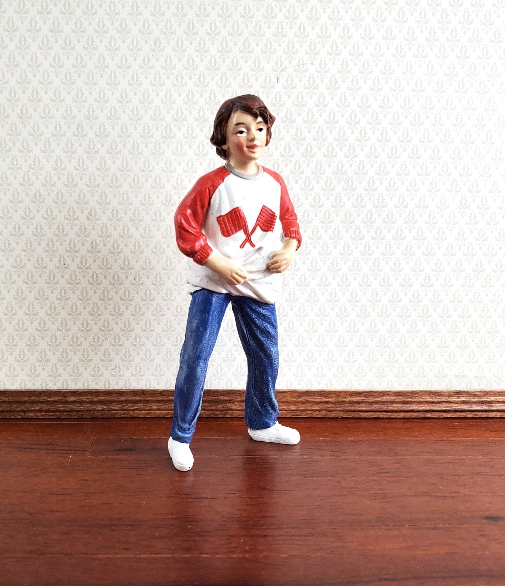 Dollhouse Boy Son Young Teenager Brother Resin Modern Standing 1:12 Scale Miniature - Miniature Crush