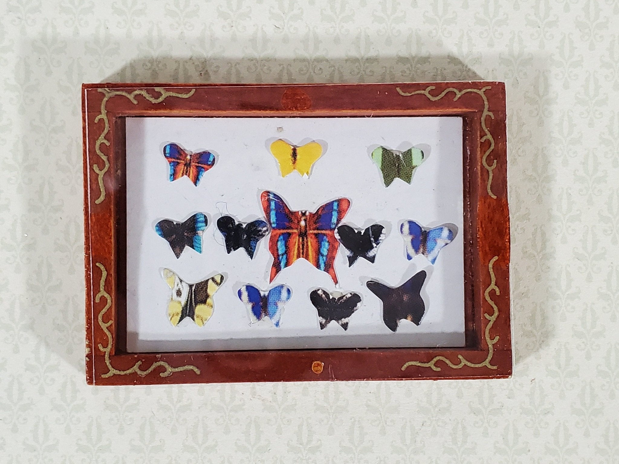 Shadow Box For Miniatures Dollhouse Butterfly Shadow Box 1:12 Scale Miniature Decor Accessories ...
