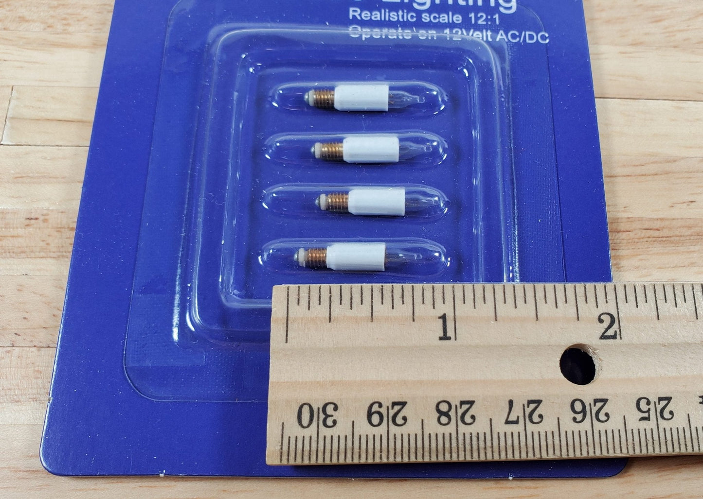 Dollhouse Candle Stick Bulbs Tall 12 Volt 4 piece 7/8" Miniature Replacement Lights - Miniature Crush