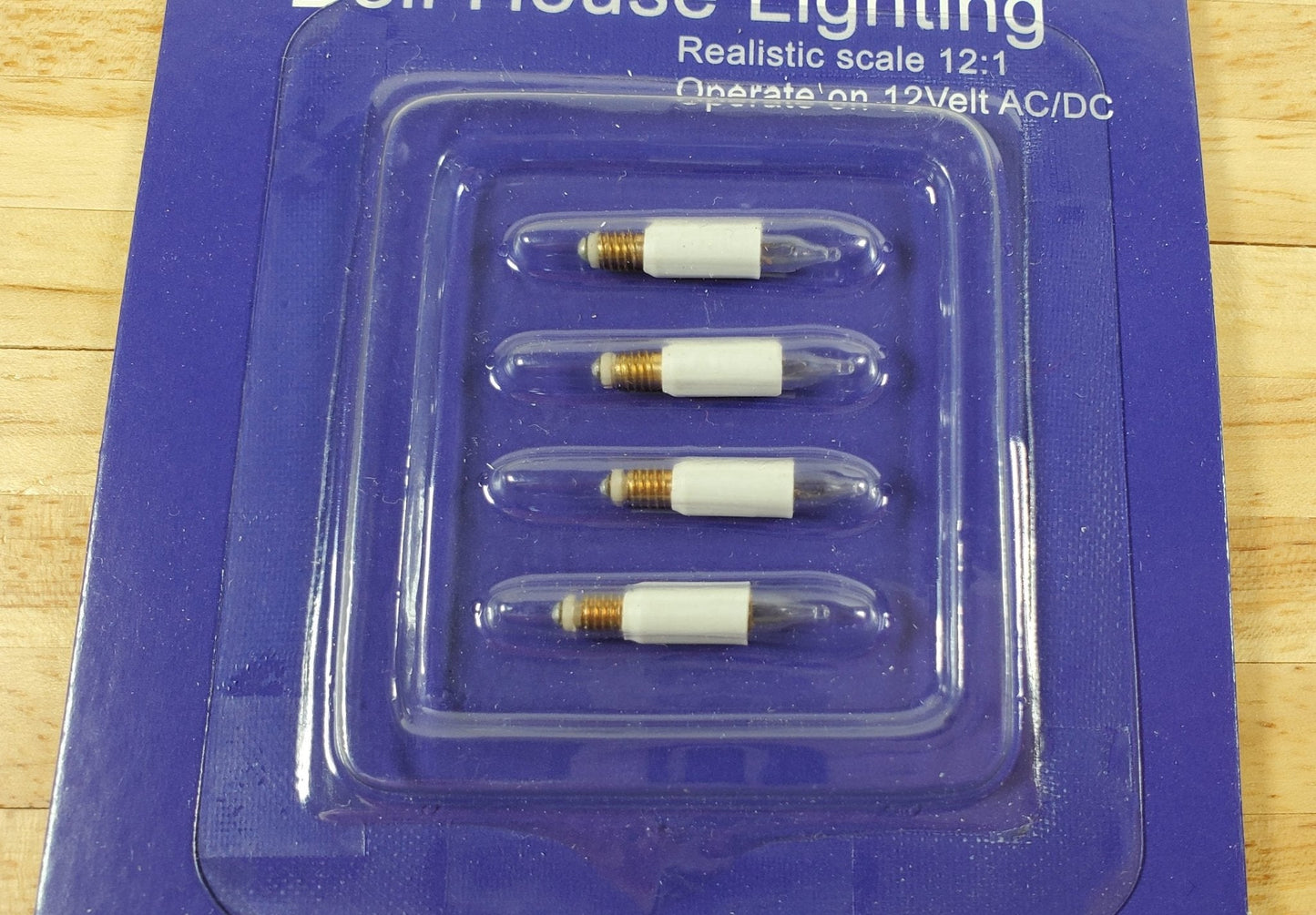 Dollhouse Candle Stick Bulbs Tall 12 Volt 4 piece 7/8" Miniature Replacement Lights - Miniature Crush