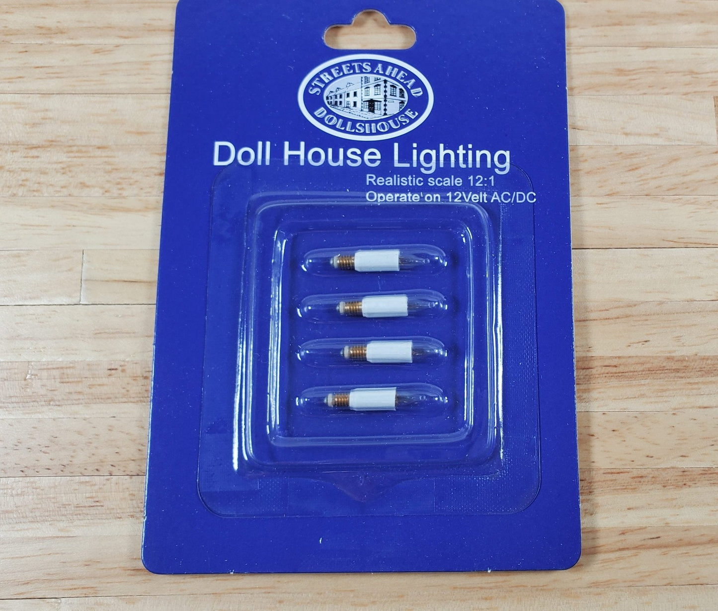 Dollhouse Candle Stick Bulbs Tall 12 Volt 4 piece 7/8" Miniature Replacement Lights - Miniature Crush