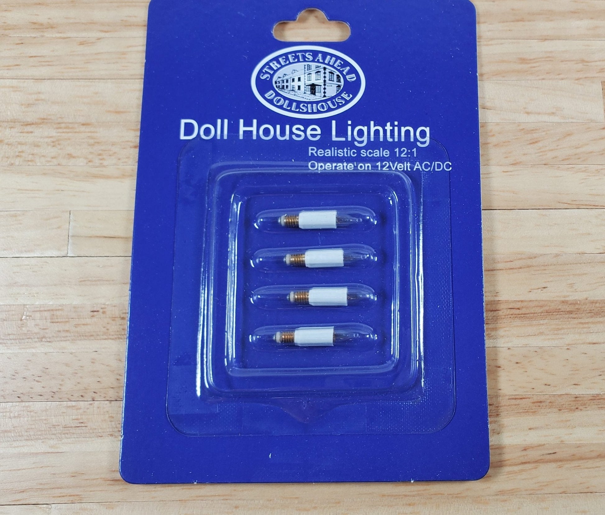 Dollhouse Candle Stick Bulbs Tall 12 Volt 4 piece 7/8" Miniature Replacement Lights - Miniature Crush