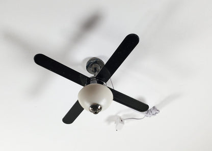 Dollhouse Ceiling Fan Light 4 Blade Plug In Electric 1:12 Scale Miniature 12 Volt - Miniature Crush