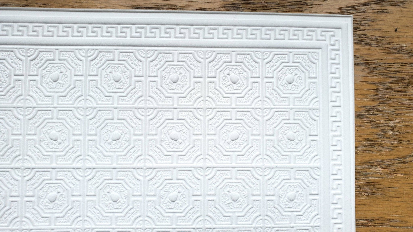 Dollhouse Ceiling Paper Embossed Textured Foam Board 1:12 Scale Miniature World Model 34944 - Miniature Crush