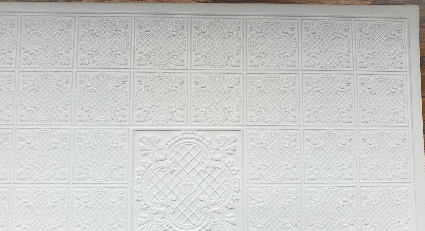 Dollhouse Ceiling Paper Embossed Textured Foam Board 1:12 Scale Miniature World Model 34946 - Miniature Crush