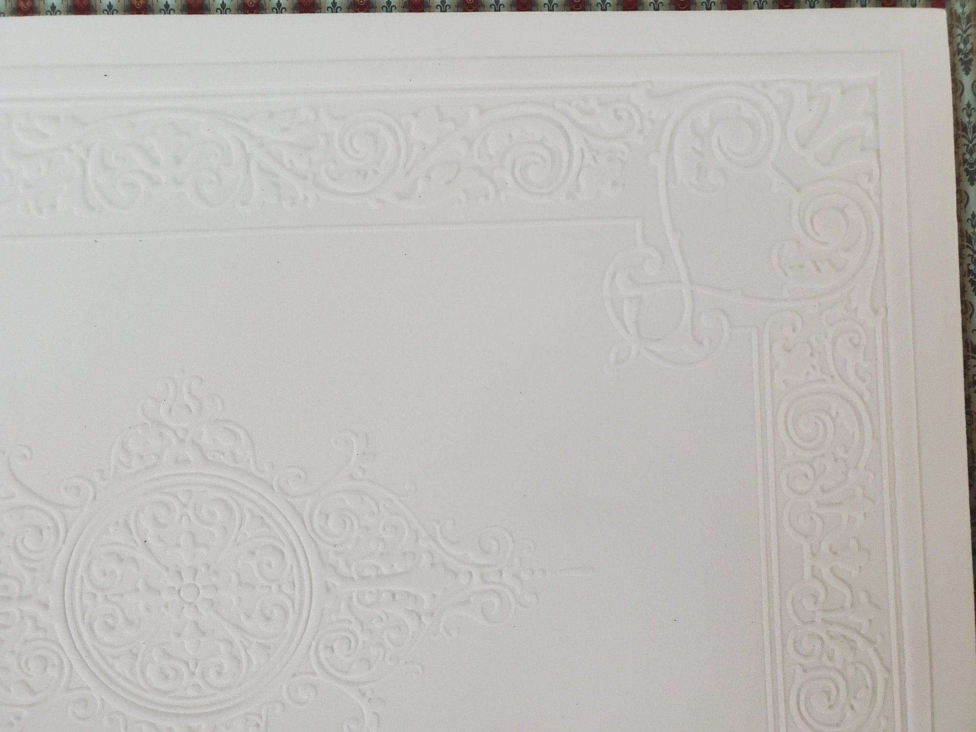 Dollhouse Ceiling Paper Embossed Textured Foam Board 1:12 Scale Miniature World Model 34949 - Miniature Crush