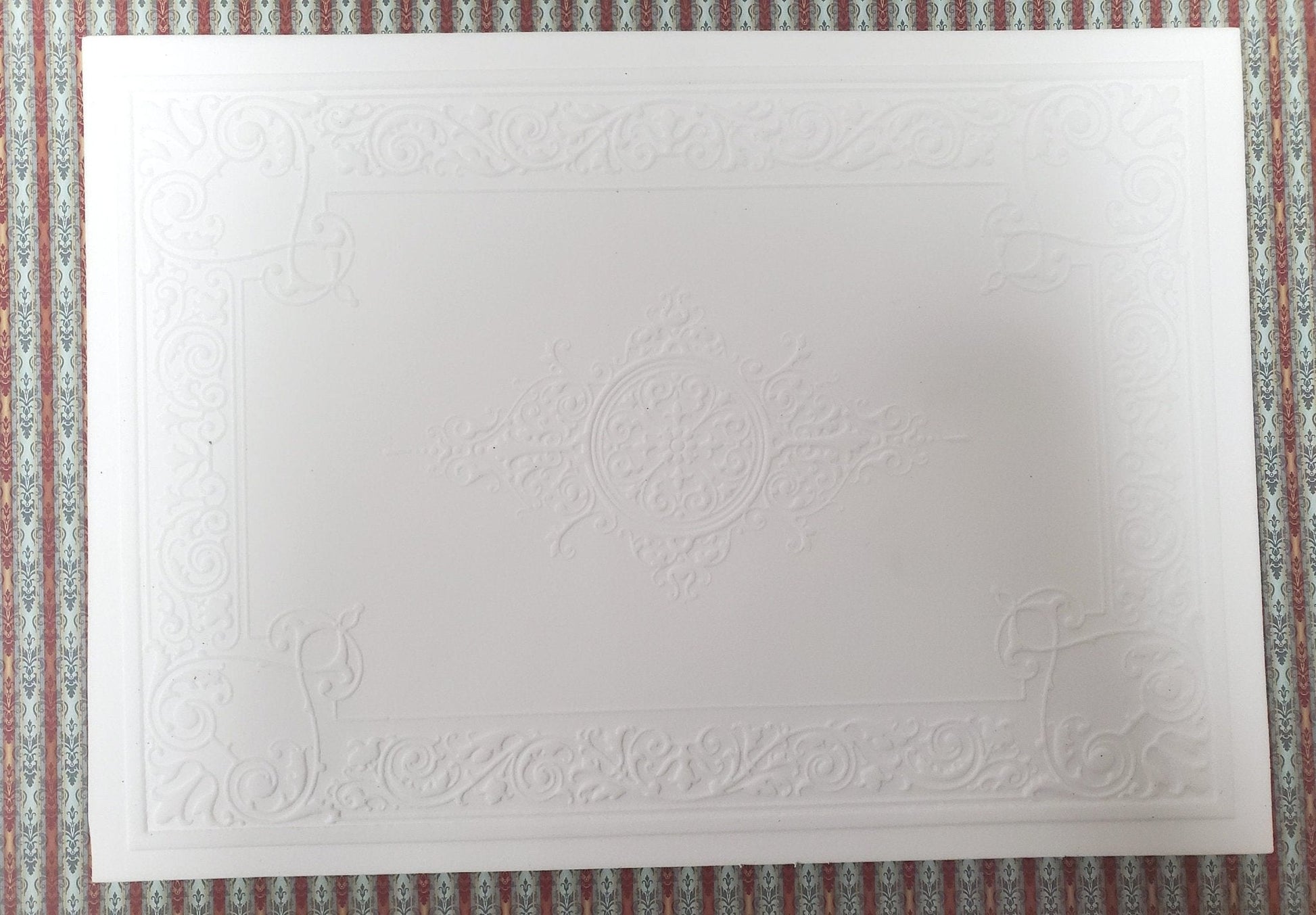 Dollhouse Ceiling Paper Embossed Textured Foam Board 1:12 Scale Miniature World Model 34949 - Miniature Crush