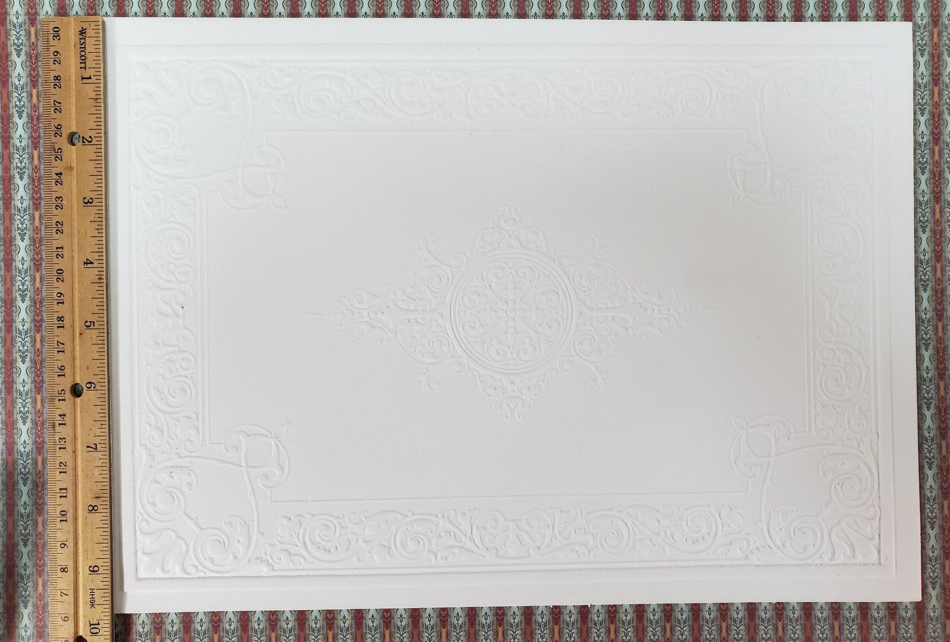 Dollhouse Ceiling Paper Embossed Textured Foam Board 1:12 Scale Miniature World Model 34949 - Miniature Crush
