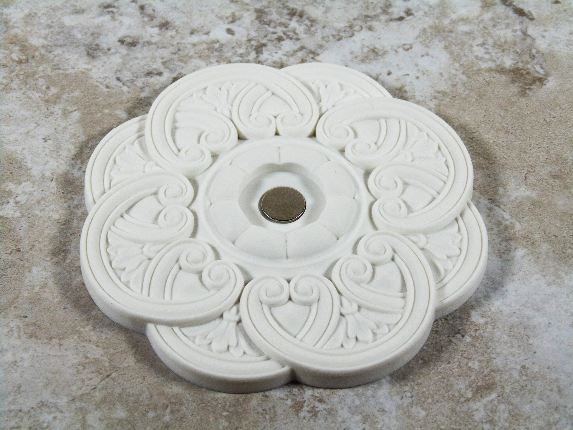 Dollhouse Ceiling Rose Medallion for Battery Lights 1:12 Scale Miniature MC178 - Miniature Crush