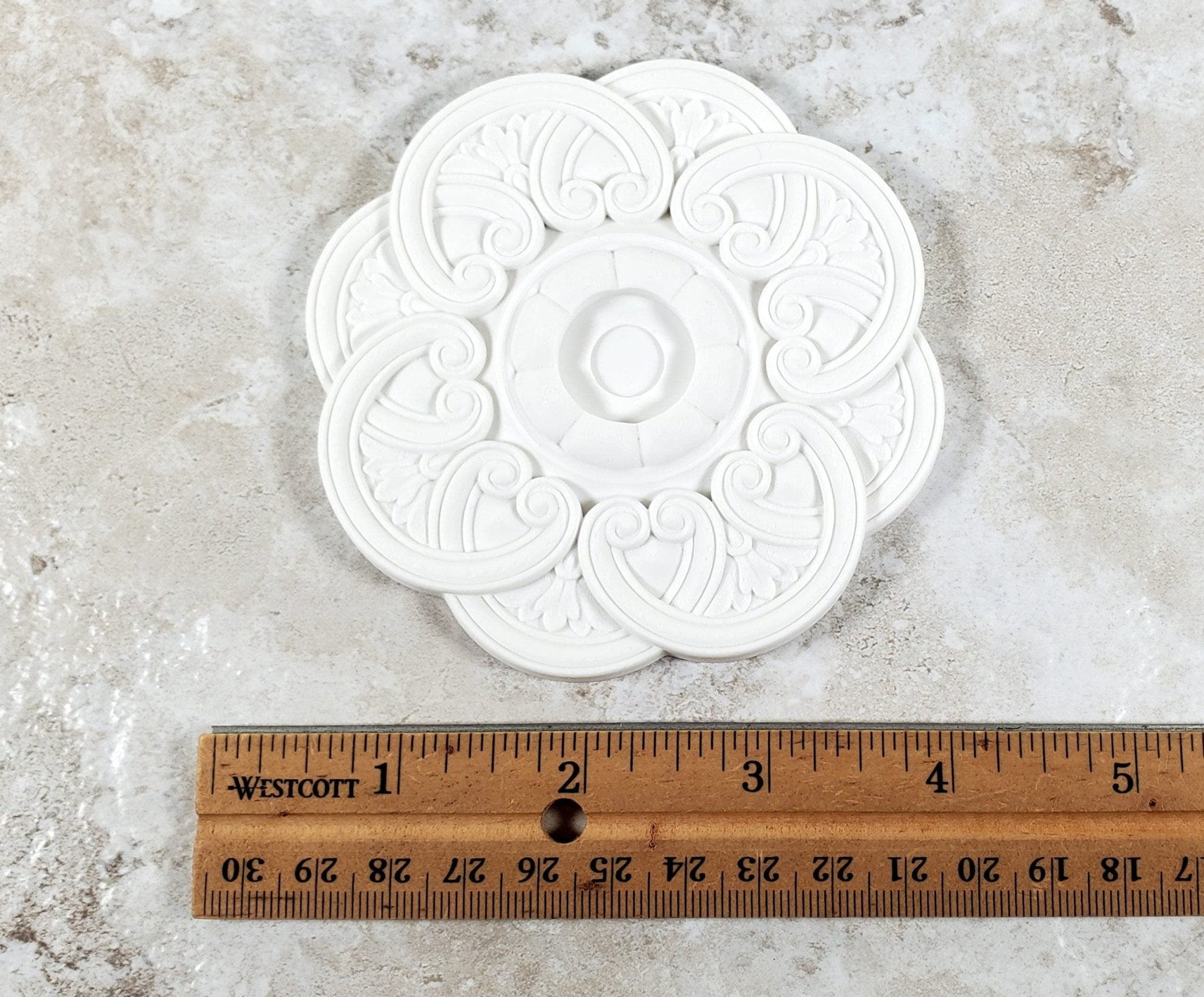 Dollhouse Ceiling Rose Medallion for Battery Lights 1:12 Scale Miniature MC178 - Miniature Crush