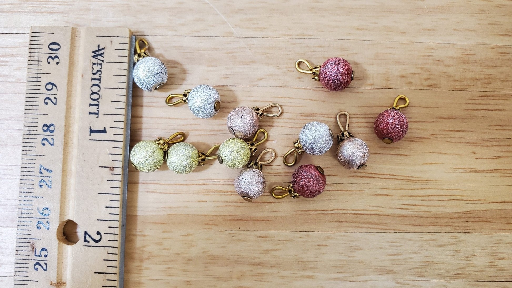 Dollhouse Christmas Ornaments Set of 12 Multi Colored Bulbs 1:12 Scale - Miniature Crush