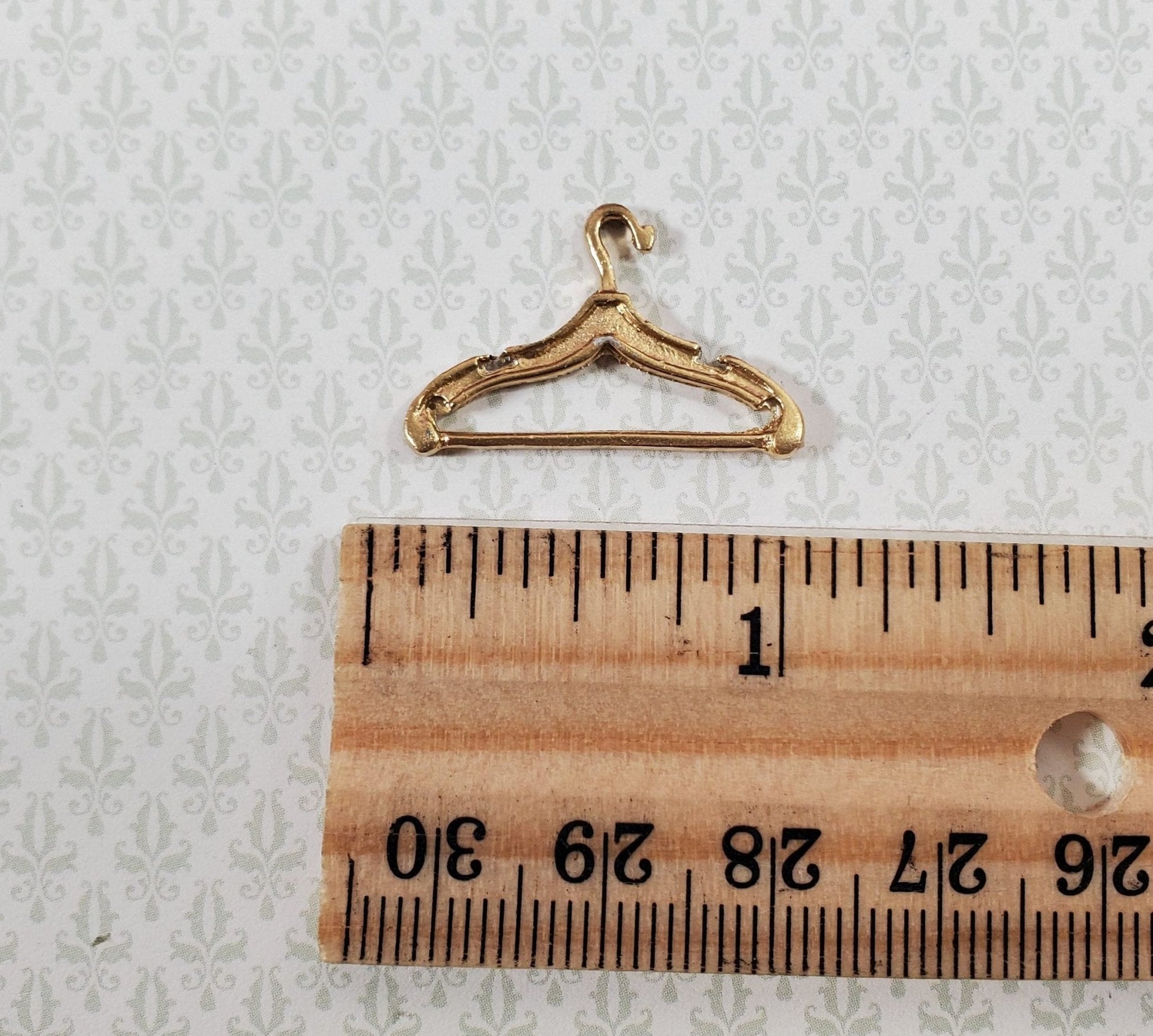 Dollhouse Clothes Hanger Gold Metal 1:12 Scale Miniature Accessory Decor - Miniature Crush