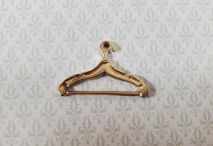 Dollhouse Clothes Hanger Gold Metal 1:12 Scale Miniature Accessory Decor - Miniature Crush