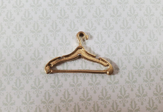 Dollhouse Clothes Hanger Gold Metal 1:12 Scale Miniature Accessory Decor - Miniature Crush