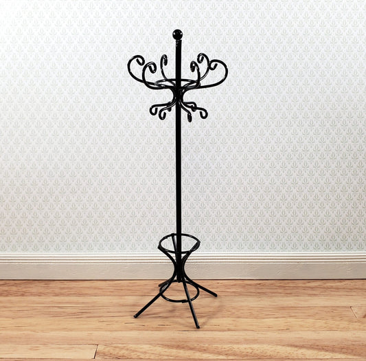 Dollhouse Coat Rack Stand Black Metal 1:12 Scale Miniature Accessories Decor - Miniature Crush