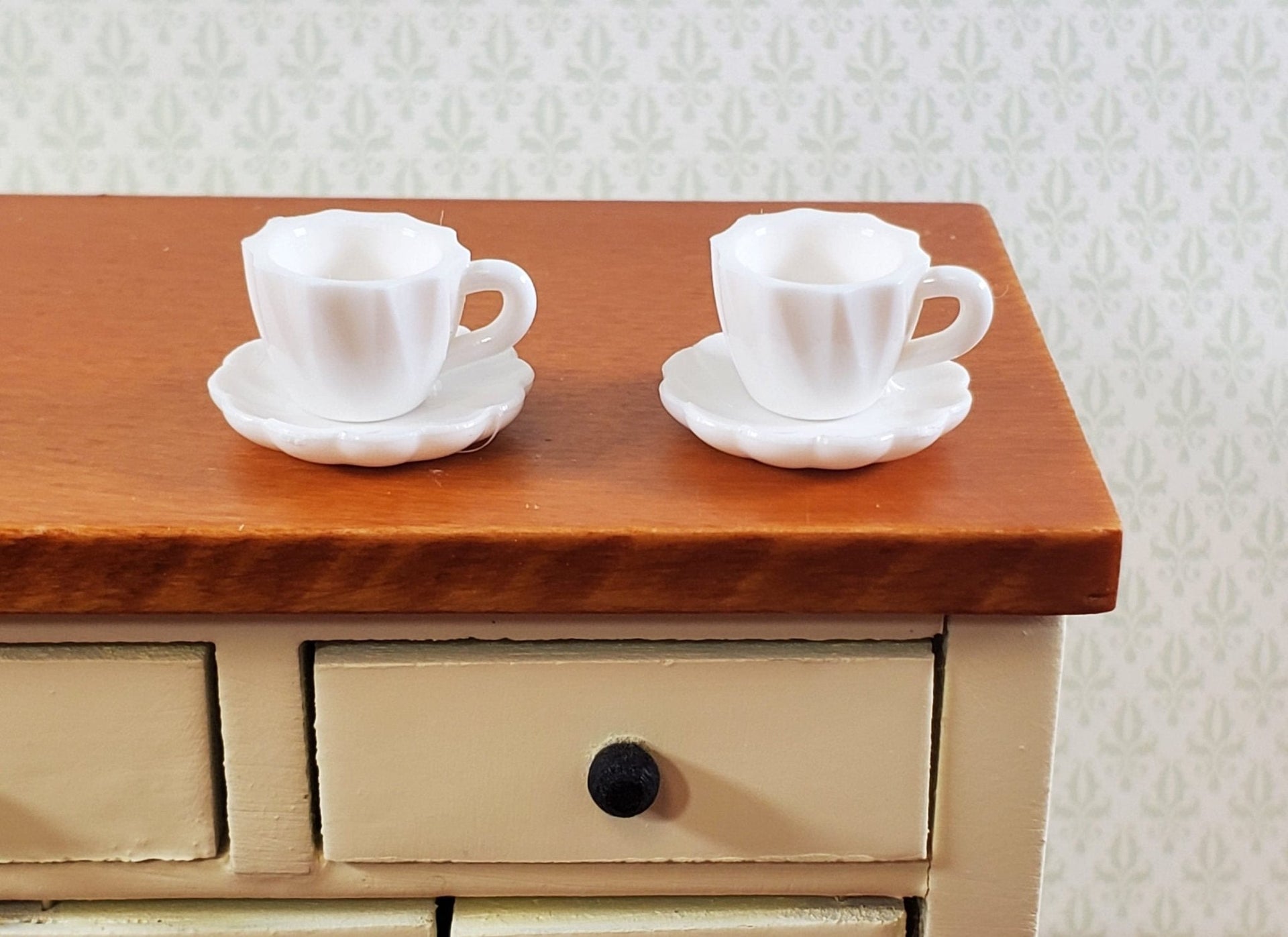 Odoria 1/12 Scale Miniature Glass Cups - 2-Pack Dollhouse Kitchen Accessories & Decor