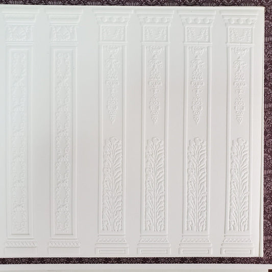 Dollhouse Column Wall Panel Embossed Textured Foam Board 1:12 Scale World Model 34933 - Miniature Crush