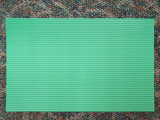 Dollhouse Corrugated Roof Panel Green Plastic 1:12 Scale Roofing Miniature - Miniature Crush