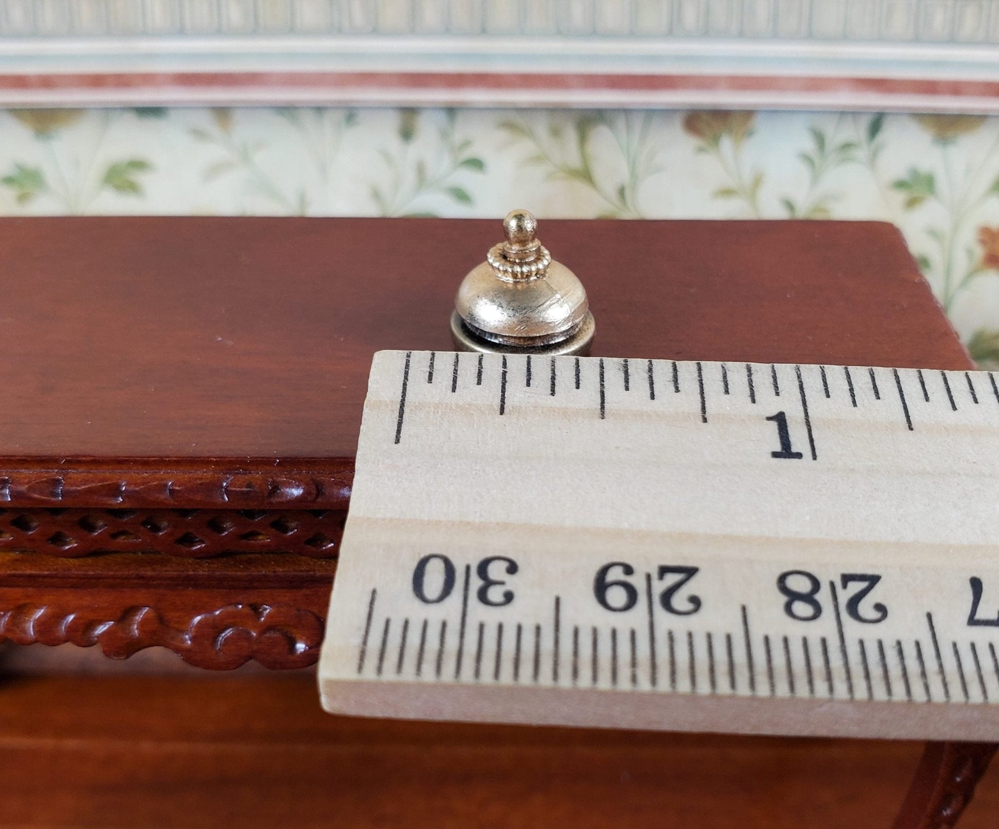 Dollhouse Counter or Desk Bell Handmade Kim's Minis 1:12 Scale Miniature Accessory - Miniature Crush