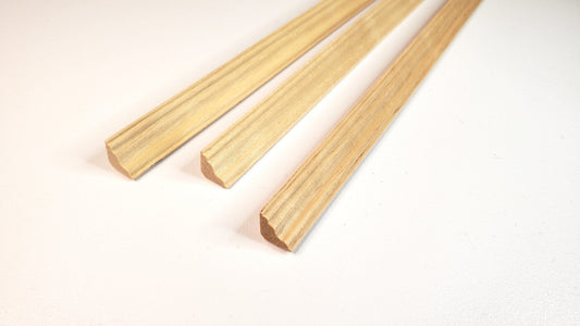 Dollhouse Crown Molding Ceiling Trim 3 Pieces 3/8" x 18" long 1:12 Scale HW7147 Miniature - Miniature Crush