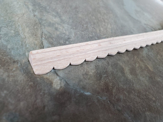 Dollhouse Crown Molding Cornice Trim Custom Victorian 7/16" tall x 18" 1:12 Scale Miniature - Miniature Crush