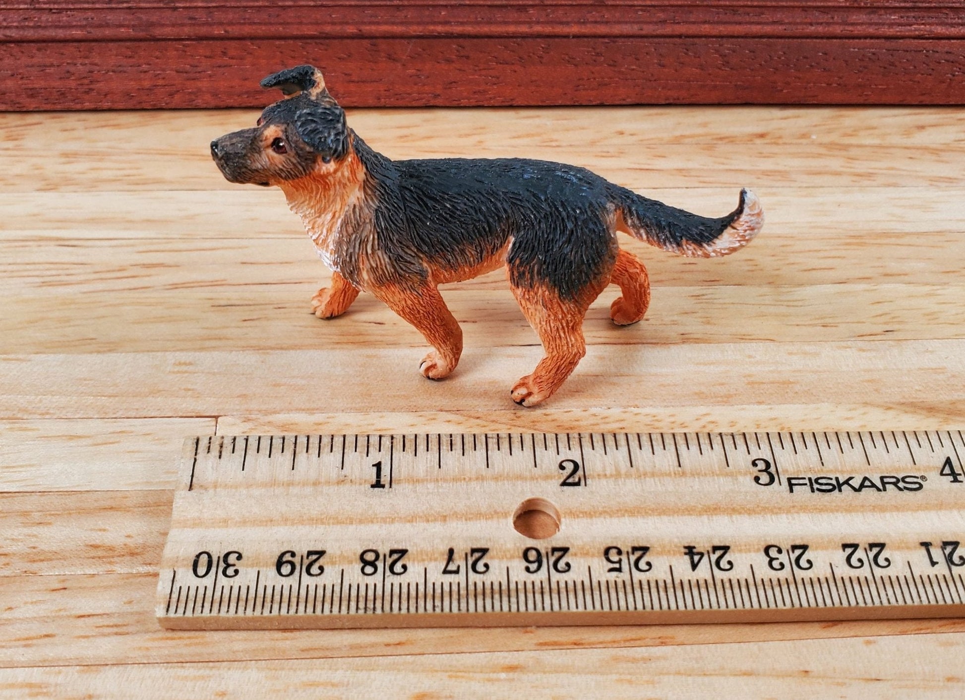 Dollhouse Dog Shepherd Mixed Breed Pet Standing 1:12 Scale Miniature Animal - Miniature Crush