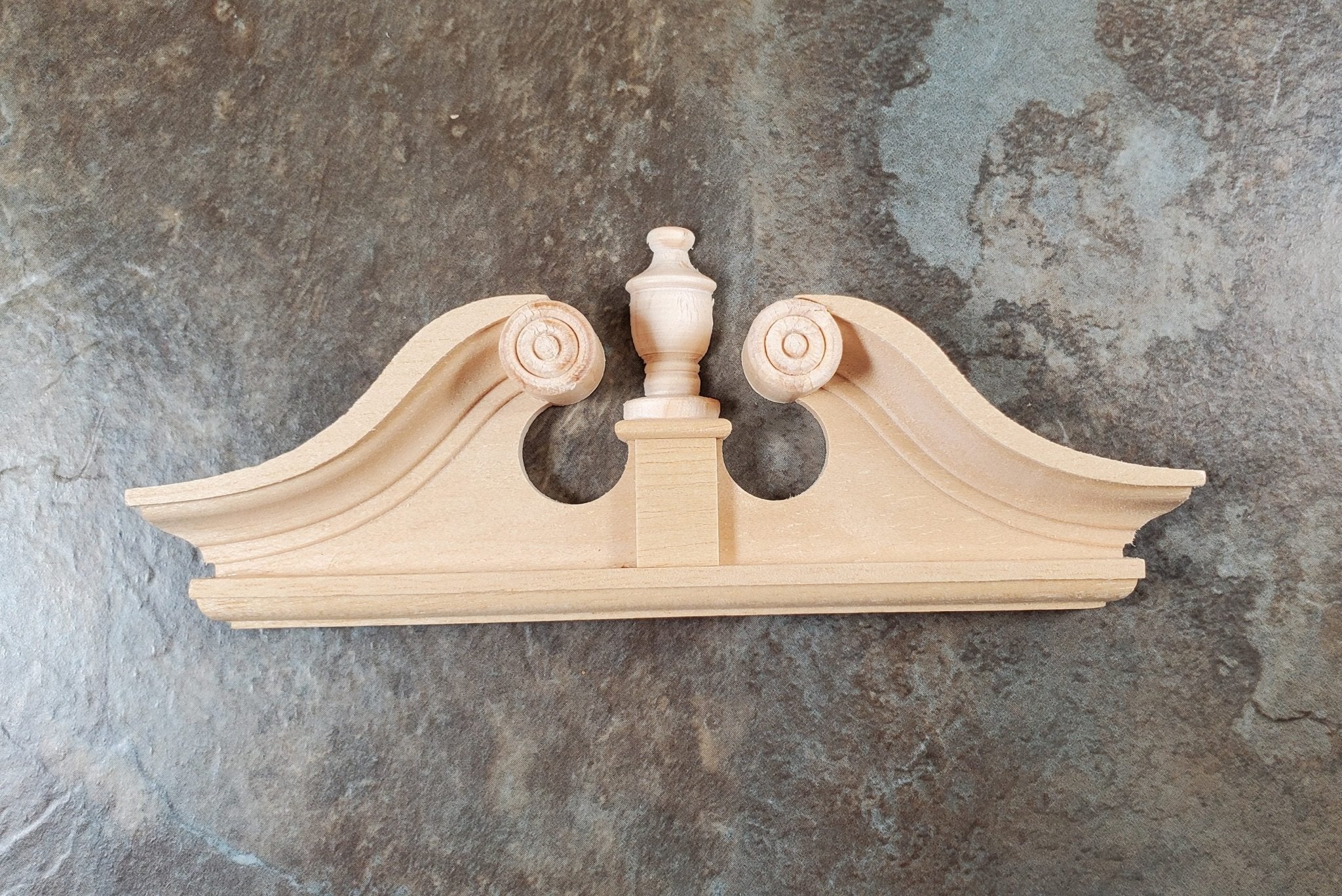 Dollhouse Door Pediment Wood Ram's Head Style 1:12 Scale Miniature 5.25 ...