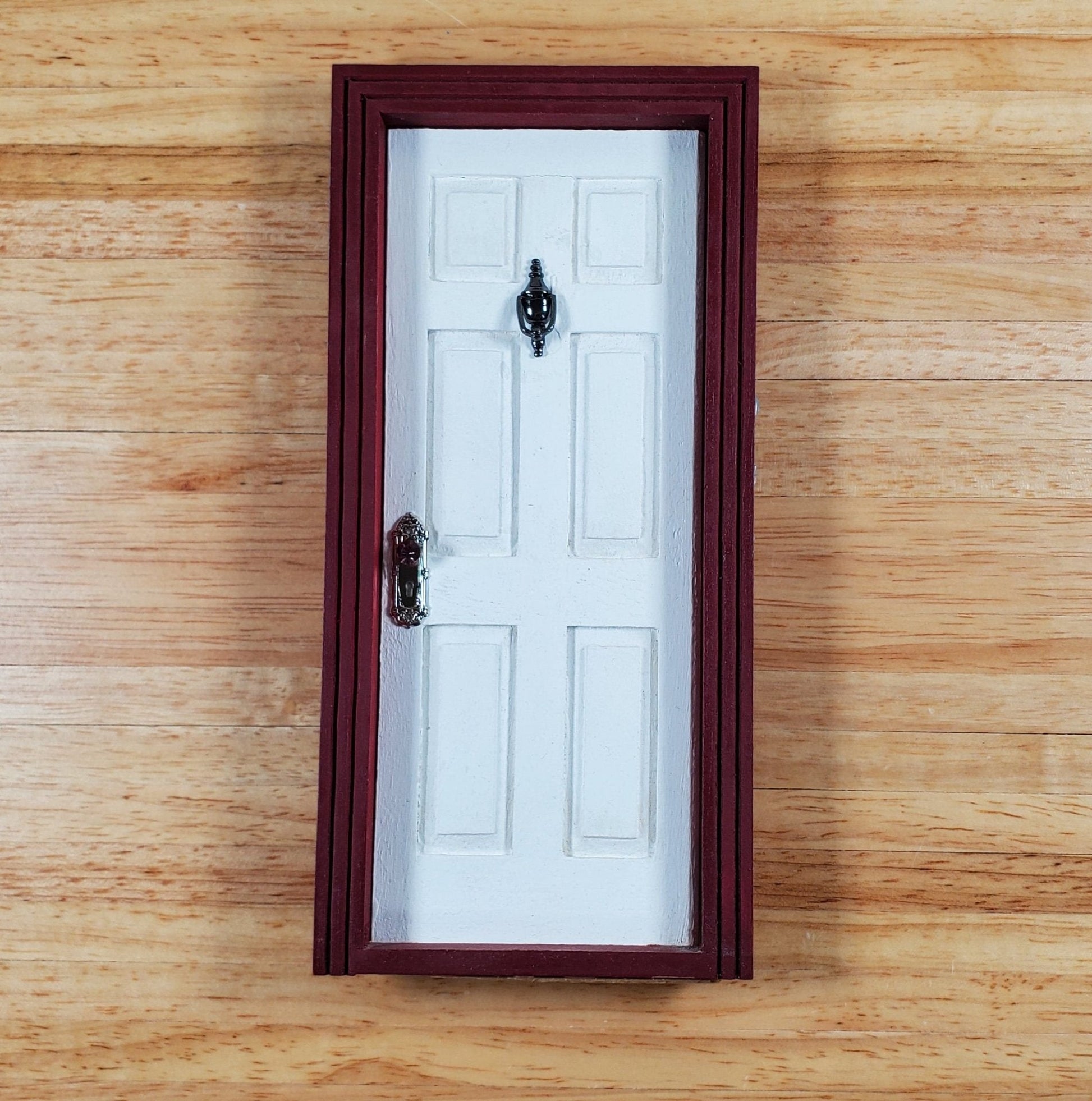 Dollhouse Doorknobs Silver with Purple Crystal Knob Metal 1:12