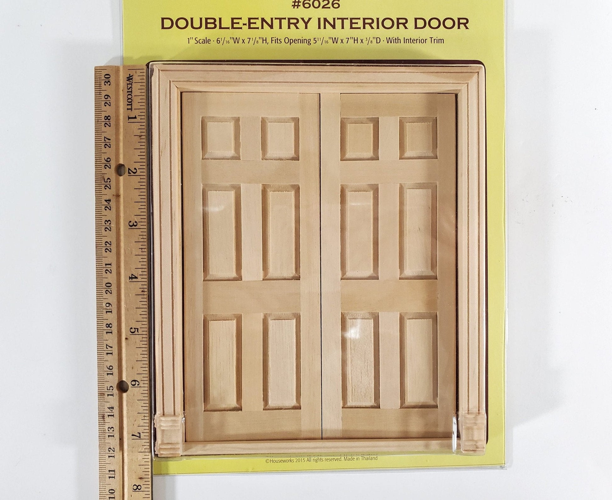 Dollhouse Double French Doors 1:12 Scale Miniature Houseworks #6026 Interior Exterior - Miniature Crush