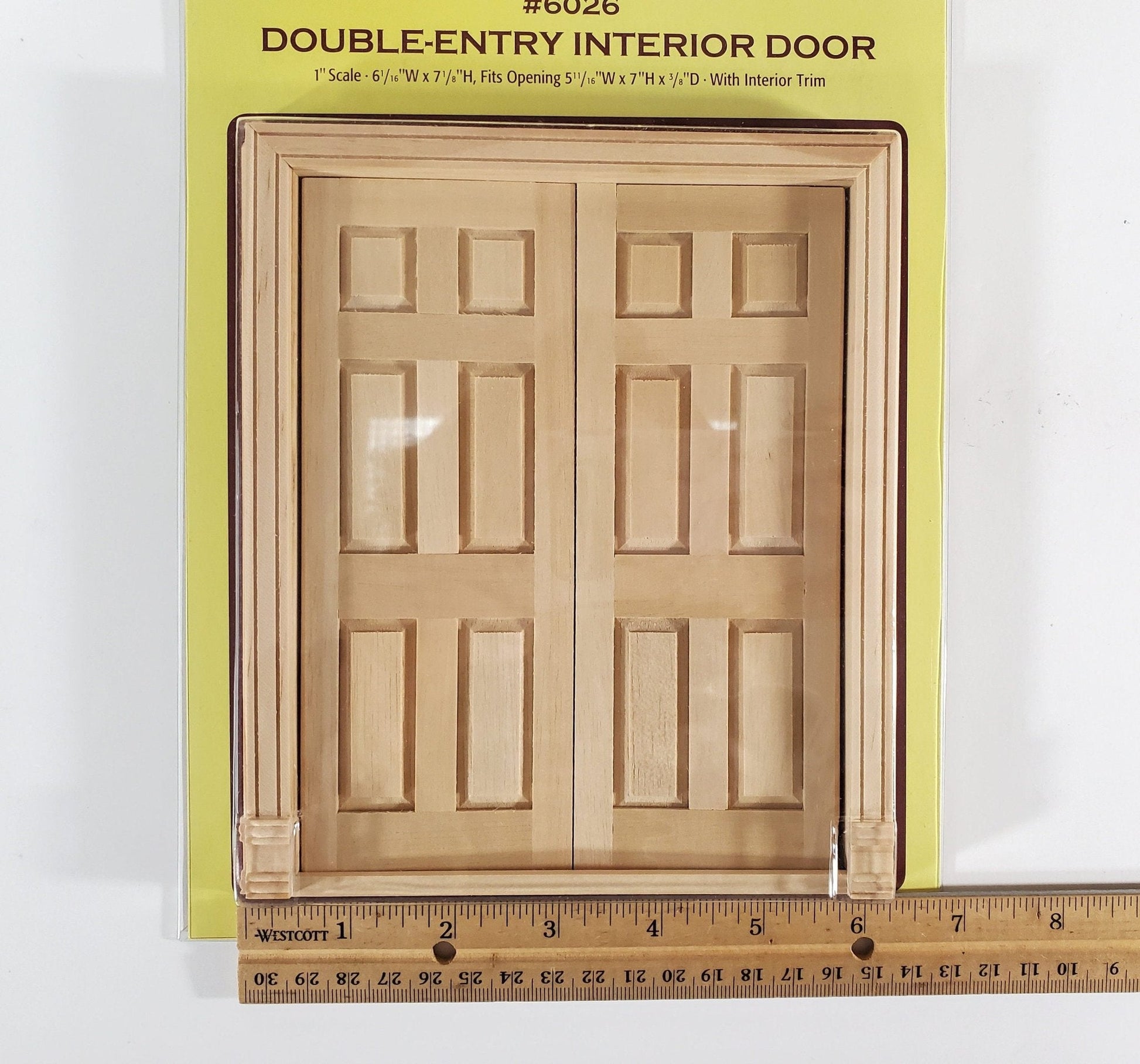 Dollhouse Double French Doors 1:12 Scale Miniature Houseworks #6026 Interior Exterior - Miniature Crush
