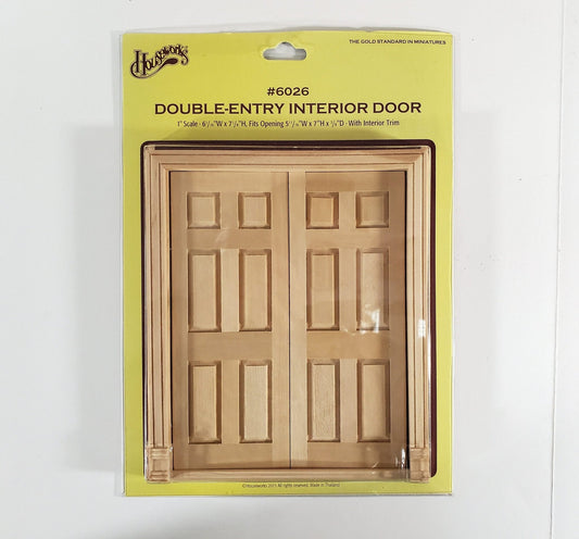 Dollhouse Double French Doors 1:12 Scale Miniature Houseworks #6026 Interior Exterior - Miniature Crush