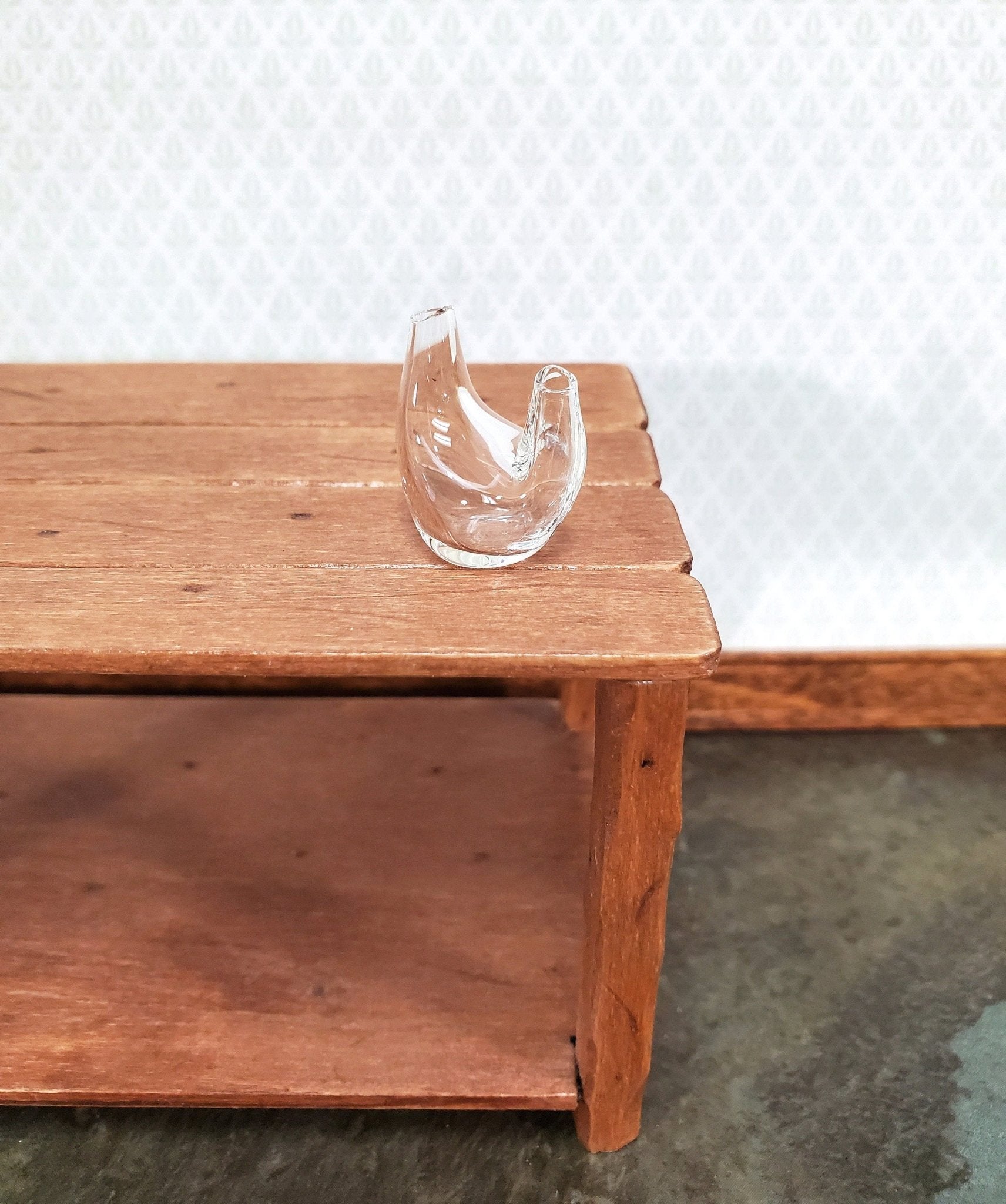 Dollhouse Double Necked Lab Jar Real Glass Mad Scientist Flask 1:12 Scale Miniature - Miniature Crush