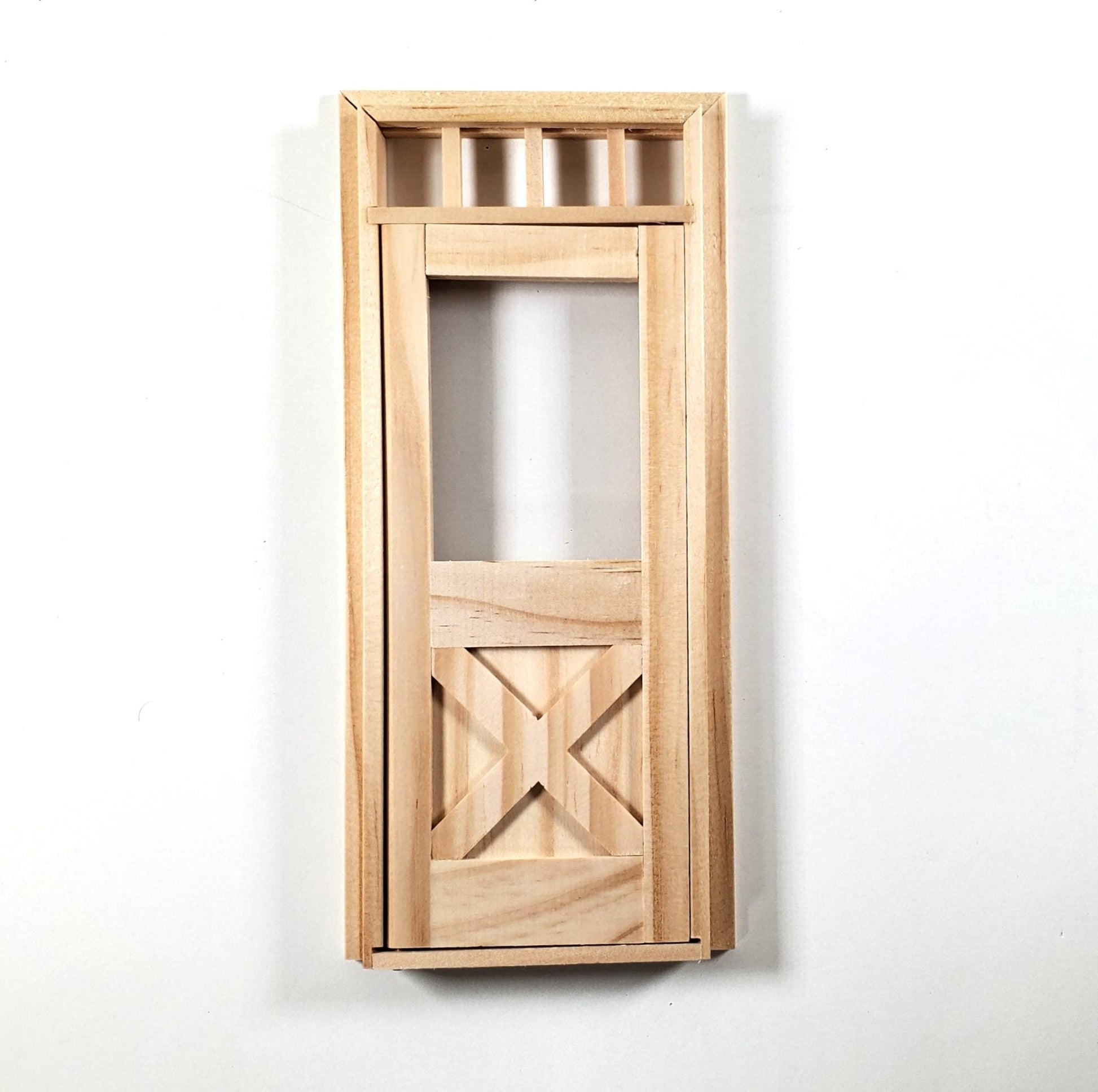 Dollhouse Exterior Door Crossbuck with Transome 1:12 Scale Houseworks #6012 - Miniature Crush