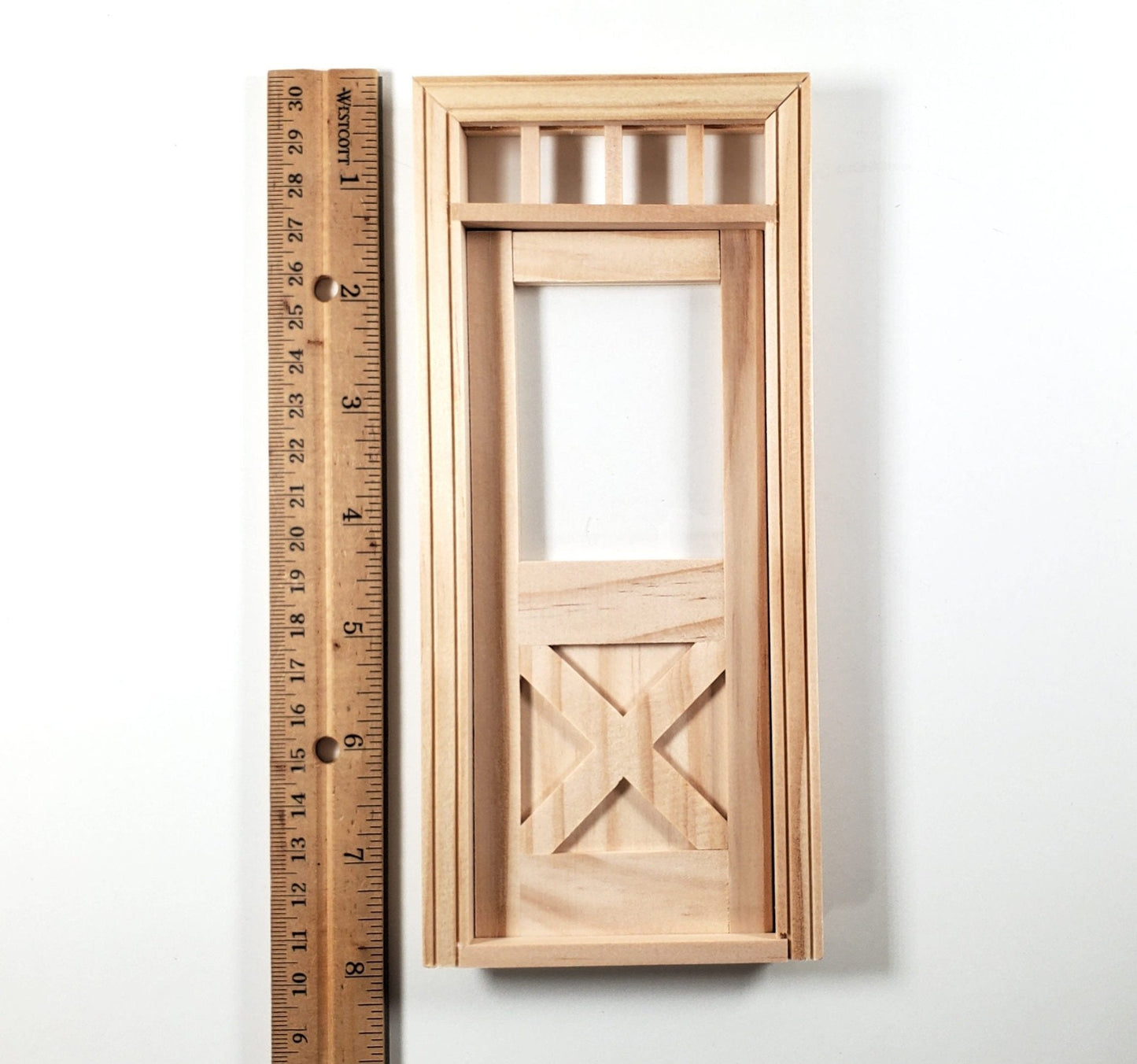 Dollhouse Exterior Door Crossbuck with Transome 1:12 Scale Houseworks #6012 - Miniature Crush