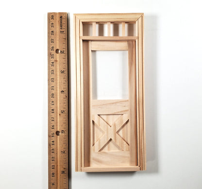 Dollhouse Exterior Door Crossbuck with Transome 1:12 Scale Houseworks #6012 - Miniature Crush