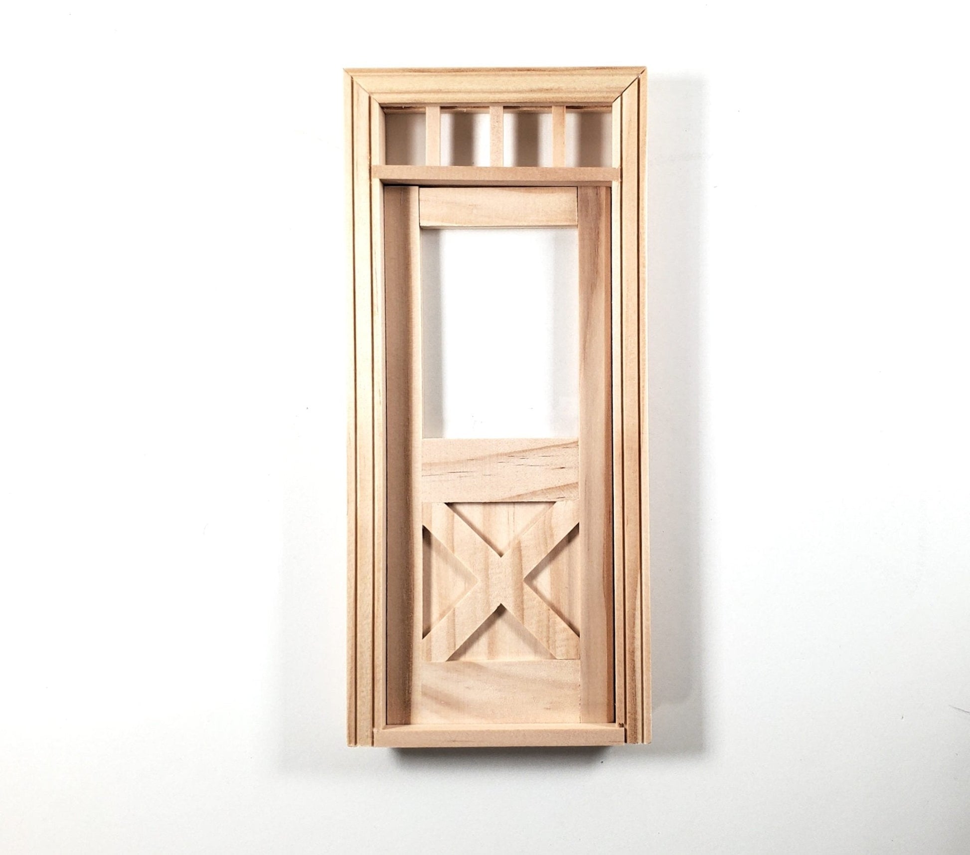 Dollhouse Exterior Door Crossbuck with Transome 1:12 Scale Houseworks #6012 - Miniature Crush