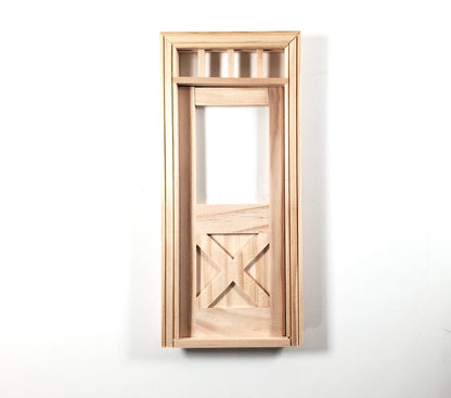 Dollhouse Exterior Door Crossbuck with Transome 1:12 Scale Houseworks #6012 - Miniature Crush