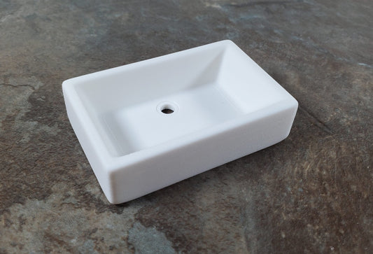 Dollhouse Farmhouse Sink Belfast Butler Style White 1:12 Scale Miniature - Miniature Crush