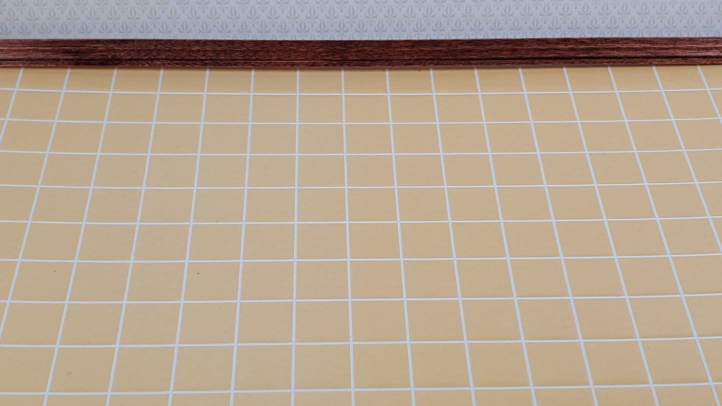 Dollhouse Floor Tile Card Muted Yellow 1:12 Scale Miniature Flooring World Model - Miniature Crush