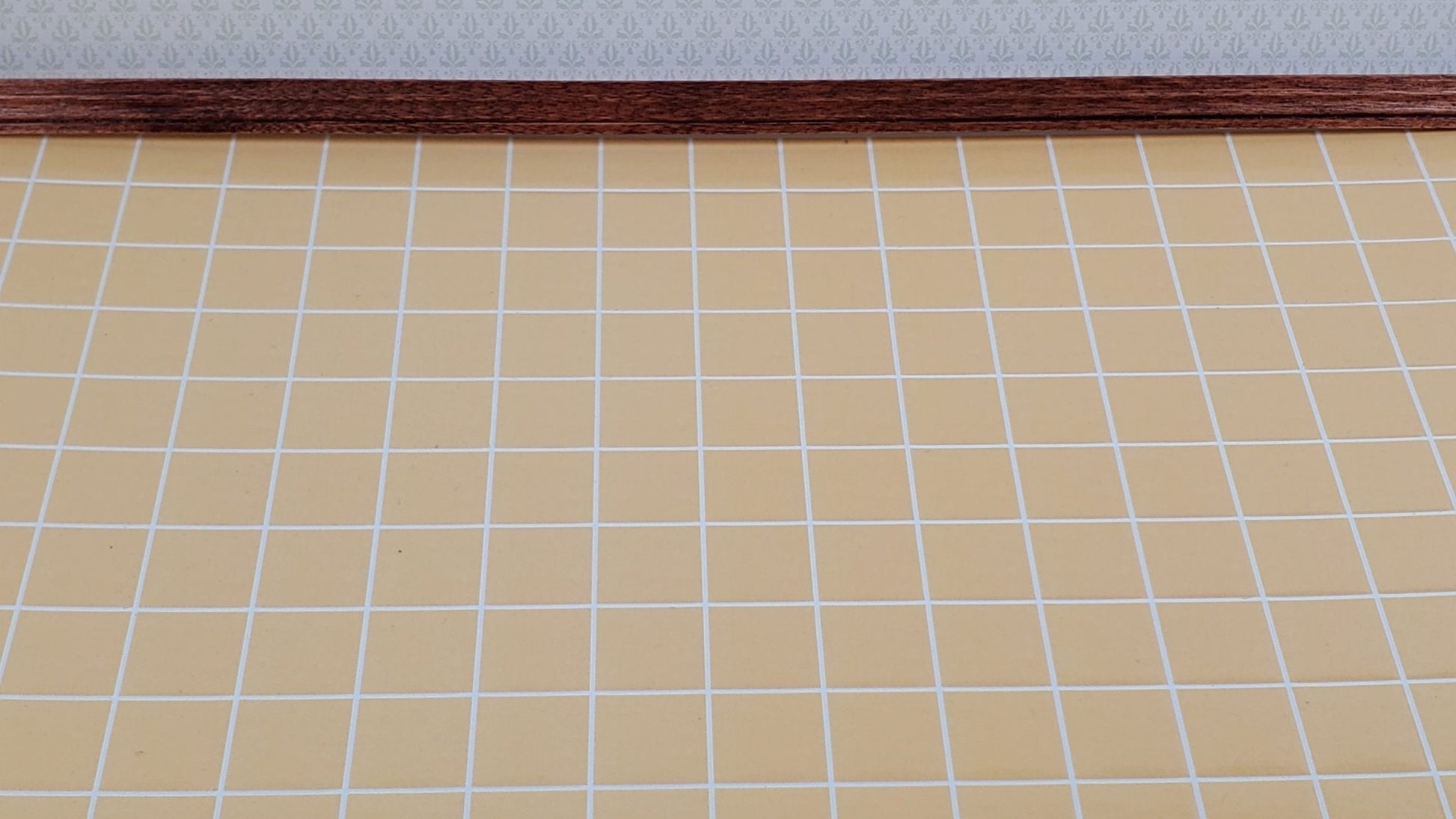 Dollhouse Floor Tile Card Muted Yellow 1:12 Scale Miniature Flooring World Model - Miniature Crush