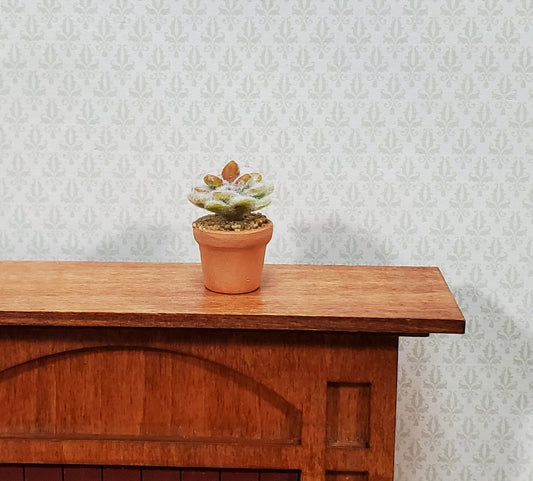 Dollhouse Fuzzy Cactus Small in Terra Cotta Planter 1:12 Scale Miniature Houseplant - Miniature Crush