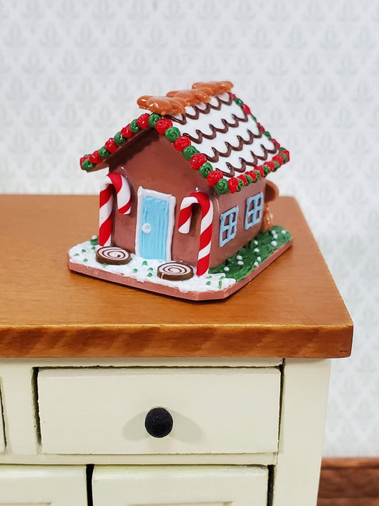 Dollhouse Gingerbread House Christmas House with Candy Canes 1:12 Scale Miniature - Miniature Crush