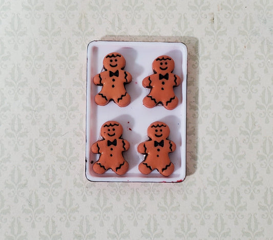 Dollhouse Gingerbread Men on Cookie Sheet 1:12 Scale Food Kitchen Handmade - Miniature Crush