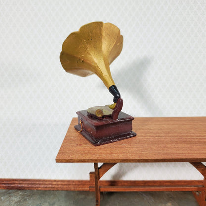 Dollhouse Gramophone Phonograph Victrola Record Player 1:12 Scale Miniature - Miniature Crush