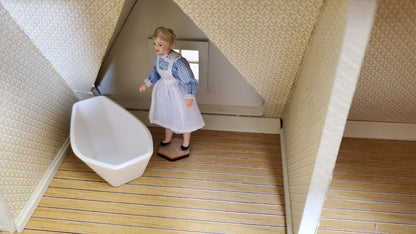 Dollhouse HALF SCALE Bathtub Soaking Tub Modern Style Farmhouse 1:24 Miniature - Miniature Crush