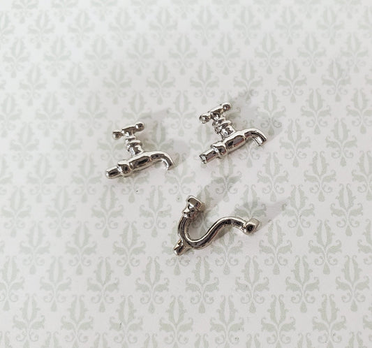 Dollhouse HALF SCALE Faucet Taps and Pipe Drain for Kitchen or Bathroom Sink 1:24 Scale S1121S - Miniature Crush