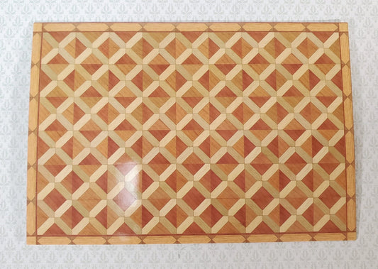 Dollhouse HALF SCALE Faux Parquet Wood Floor Flooring 1:24 Miniature World Model - Miniature Crush