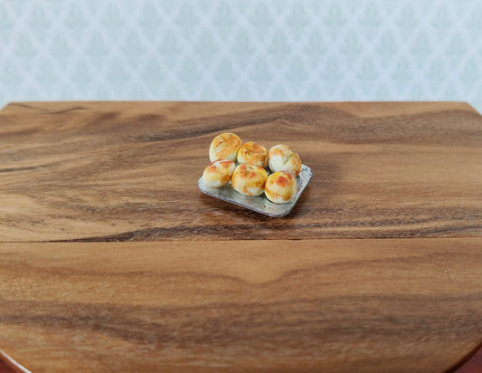 Dollhouse HALF SCALE Hot Cross Buns in a Muffin Pan 1:24 Scale Miniature Food - Miniature Crush